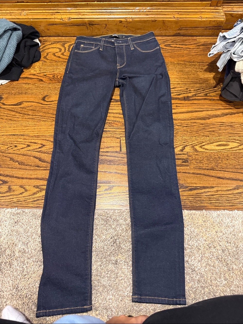 Hudson Jeans Skinny Dark Indigo Stretch Denim